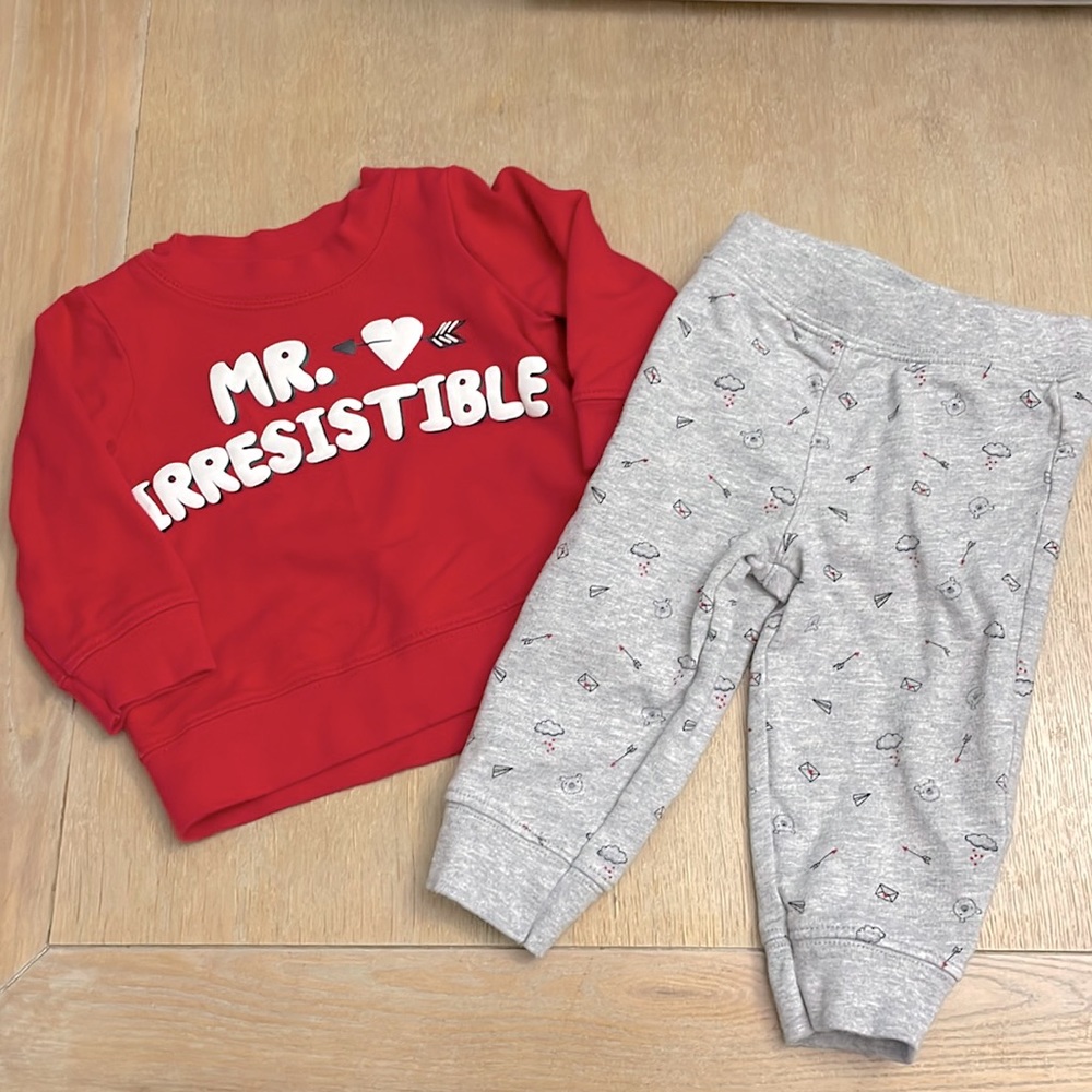 Just One You Carters Outfit - “Mr. Irresistible” Valentine’s Day Size 9 months
